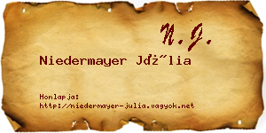 Niedermayer Júlia névjegykártya