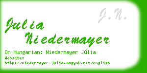 julia niedermayer business card